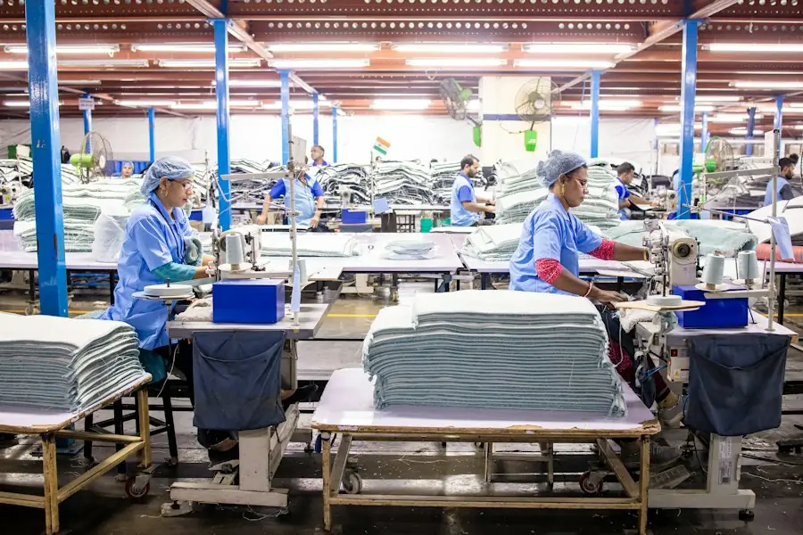 Workers on a factory floor